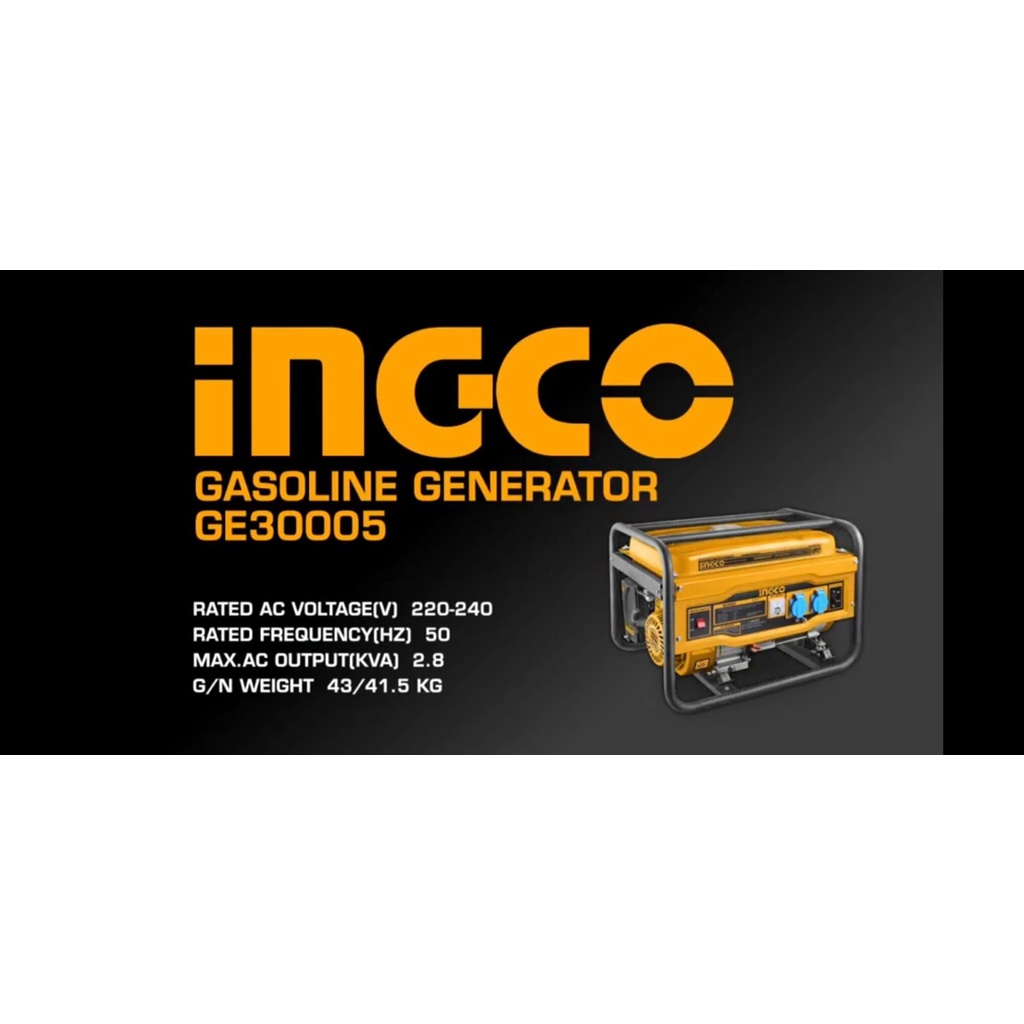 ingco-เครื่องปั่นไฟพกพา-รุ่น-ge30005-เบนซิน-4-จังหวะ-2-5-kw-max-2800-วัตต์-gasoline-generator-เครื่องยนต์ปั่นไฟ-ปั่นไฟเบนซิน-ปั่นไฟ-เครื่องกำเนิด