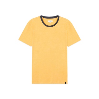 AIIZ (เอ ทู แซด) - เสื้อยืดคอกลม ขอบคอสีต่าง  Graphic Contrast Collar T-shirts