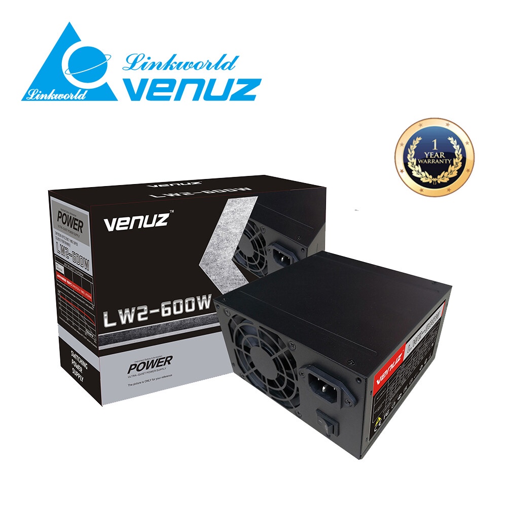 พาวเวอร์ สีดำ พัดลมใหญ่ ราคาถูก LW2-600W LinkWorld POWER SUPPLY ซัพพาย ...
