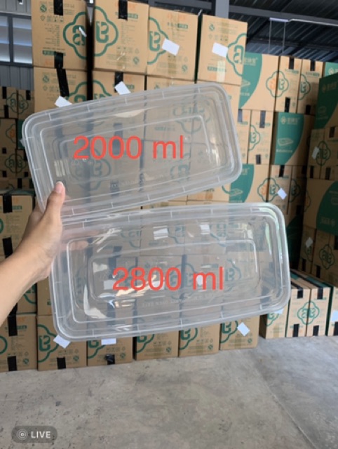 กล่องใส่ปลา-กล่องใส่อาหาร-แพค-50-ใบ-กล่องพลาสติกใส่อาหารพร้อมฝาปิด