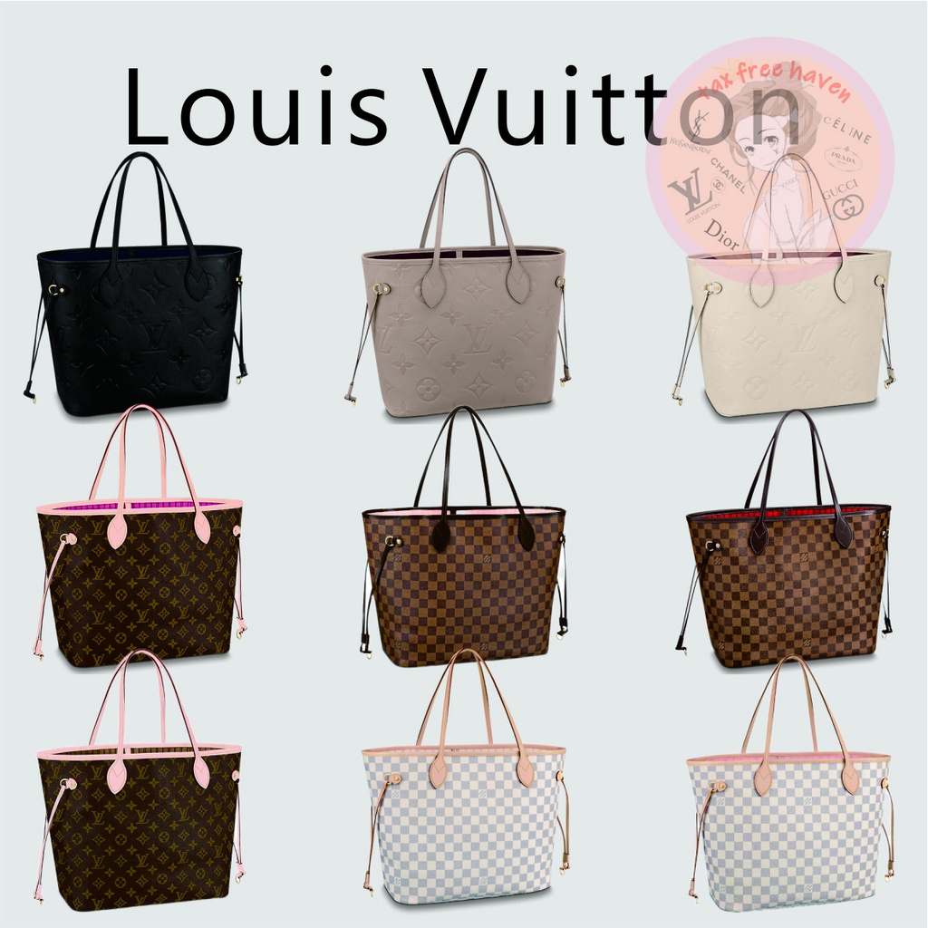 shopee-ลดกระหน่ำ-ของแท้-100-louis-vuitton-brand-new-neverfull-medium-handbag