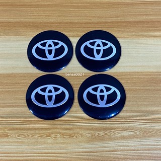 โลโก้* Toyota โลโก้ฝาครอบล้อ รถ โลโก้ติดดุมล้อ ขนาด : เส้นผ่าศูนย์กลาง 56 mm (ราคาต่อชุด มี 4 ชิ้น )