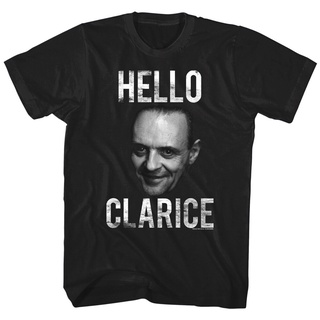 เสื้อยืดผู้ชาย เสื้อยืดแฟชั่น พิมพ์ลายมังงะ Hello Clarice Anthony Hopkins แนวมินิมอล สําหรับผู้ชาย S-5XL