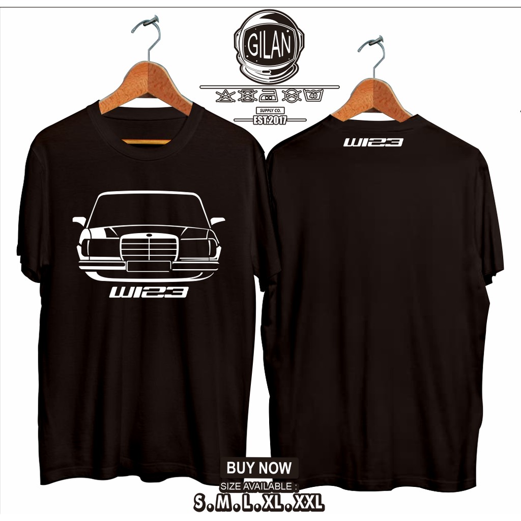 เสื้อยืด-ลายรถยนต์-mercedes-benz-w123-w-seriess-5xl