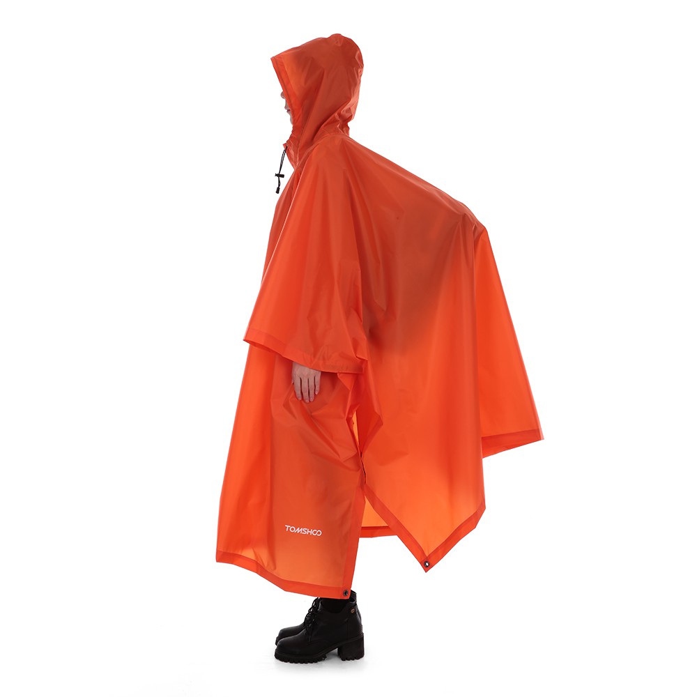 tomshoo-เสื้อกันฝนน้ำหนักเบาสำหรับเดินป่าขี่จักรยาน-hiking-cycling-rain-cover-poncho-rain-coat-outdoor-camping-tent