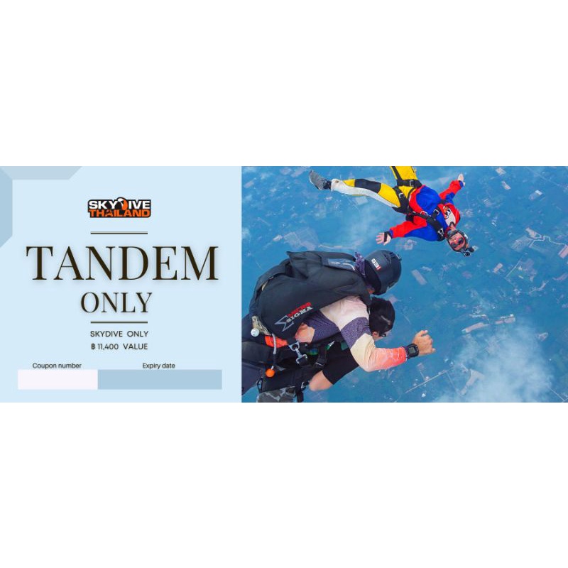 ภาพหน้าปกสินค้าTandem Skydive Package at Skydive Thailand (Khaoyai) จากร้าน skydivethai บน Shopee