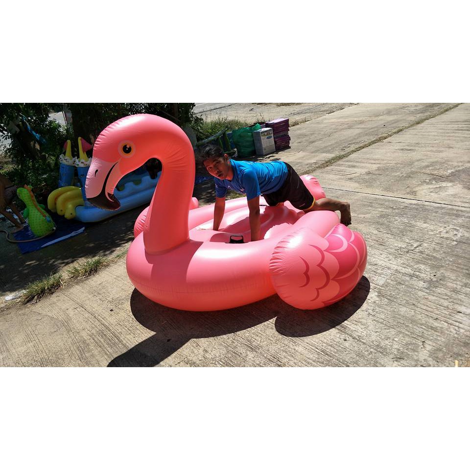 morestech-แพยางเป่าลม-นกฟลามิงโก้สีชมพู-giant-flamingo-inflatable