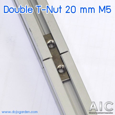 ภาพหน้าปกสินค้าDouble T-Nut 20mm. M5 สำหรับ อลูมิเนียมโปรไฟล์ 20mm. ชุด 4ตัว @ AIC จากร้าน aic.engineer บน Shopee