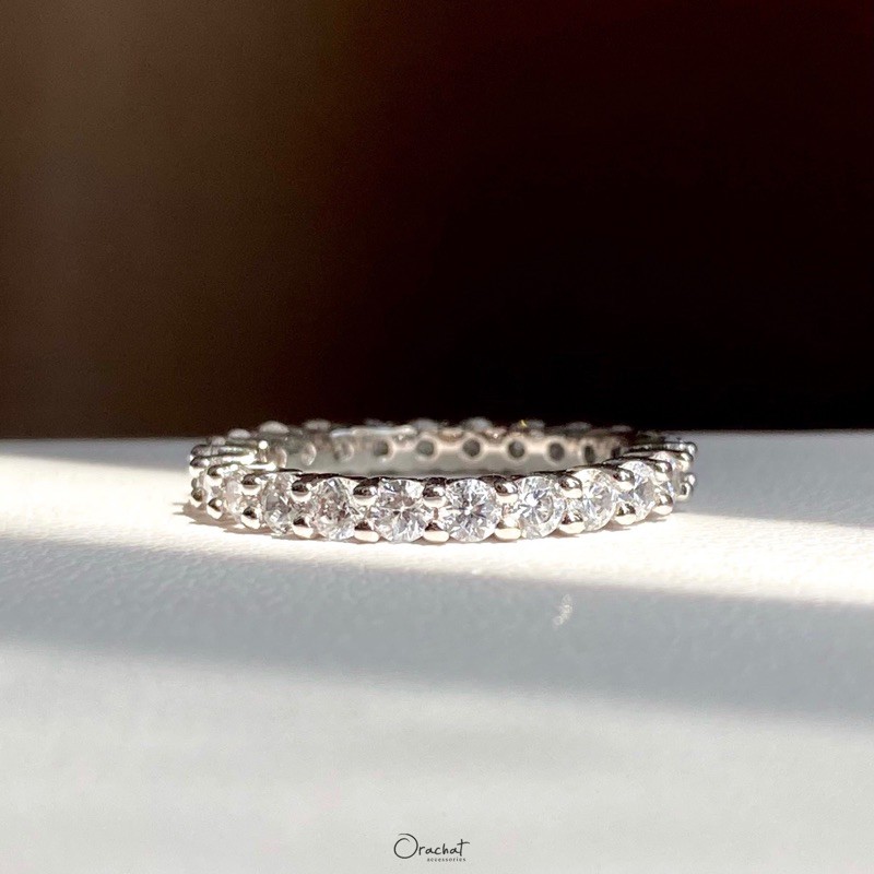 รูปภาพของJina ring. (แหวนงานชุบทองคำขาว เพชร CZ ล้อมทั้งวง)ลองเช็คราคา