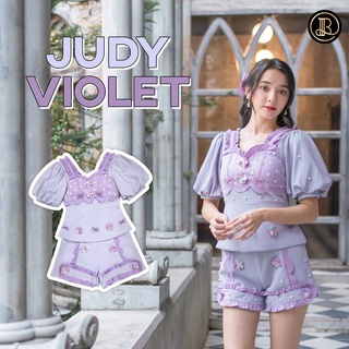 #O77 Judy Violet เซ็ตกางเกงสีม่วงอ่อน