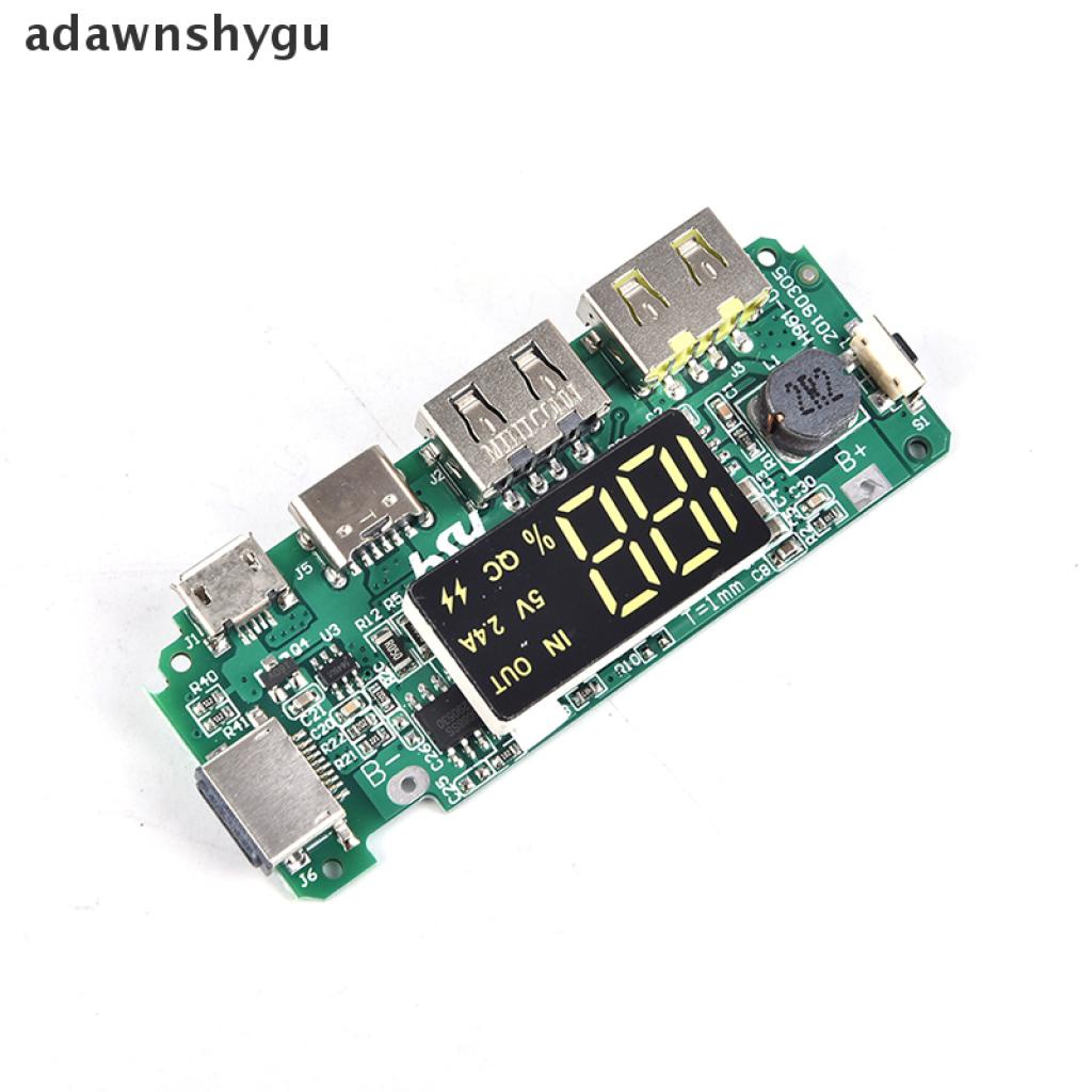 adawnshygu-บอร์ดพาวเวอร์แบงก์ชาร์จ-usb-led-5v-2-4a-18650