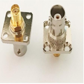 ภาพหน้าปกสินค้าSMA Female to BNC Female Connect 4 Hole Flange Mount Connector Adapter ซึ่งคุณอาจชอบราคาและรีวิวของสินค้านี้