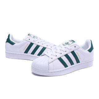 รองเท้าลำลอง Adidas Superstar II แท้ หุ้น  หมึกสีขาวเขียว 36-45