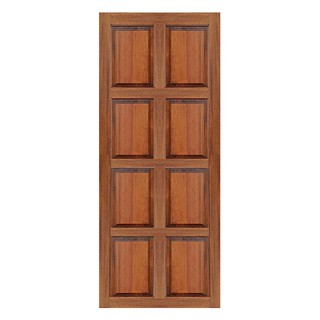 Interior door IRON WOOD DOOR N999 8-PANEL 90X220CM Door frame Door window ประตูภายใน ประตูไม้สยาแดง N999 8 ฟัก 90x220 ซม