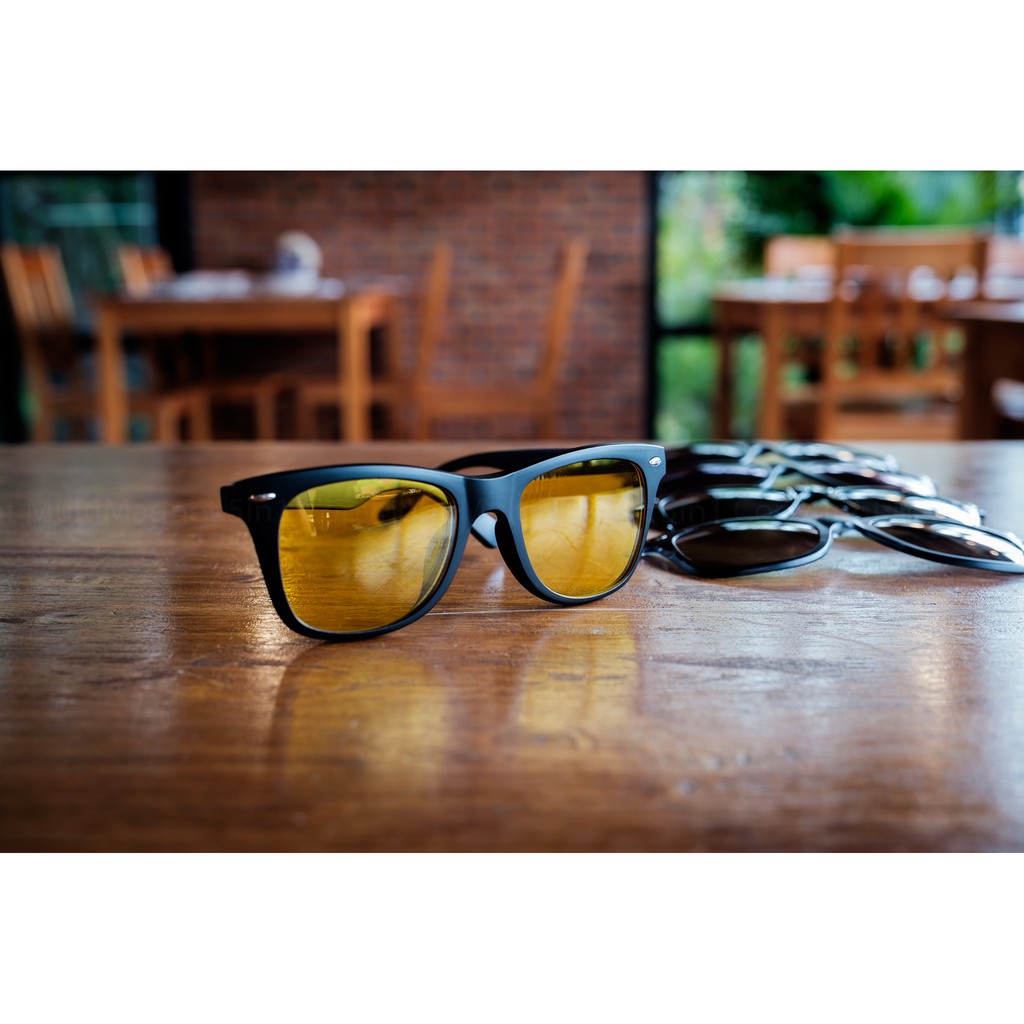 แว่นกันแดด-multi-magnet-5in1-ลดการสะท้อนแสงและกันแดด-เลนส์-polarized-คลิปออน-เปลี่ยนเลนส์