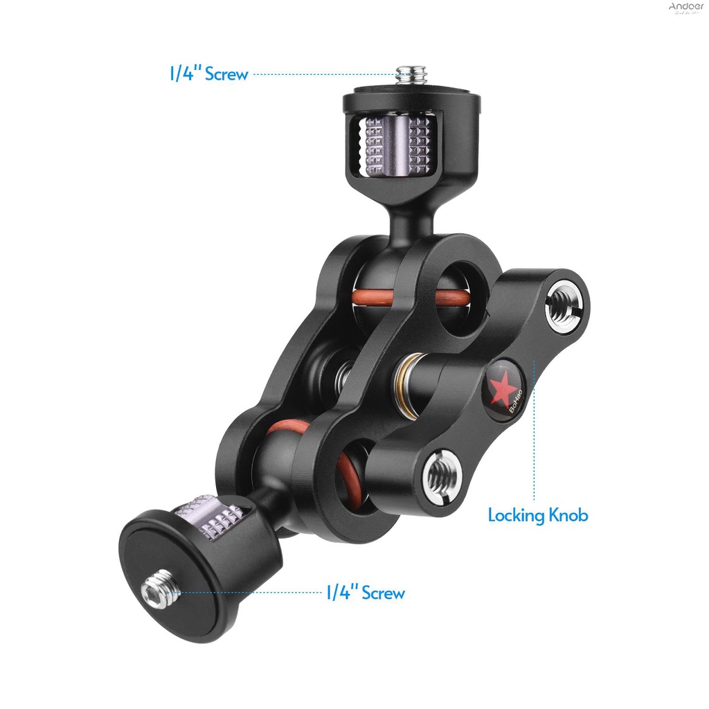 andoer-ma-113-อะแดปเตอร์เมาท์ขาตั้งมอนิเตอร์-อะลูมิเนียมอัลลอย-หัวบอล-สกรู-1-4-นิ้ว-สําหรับเมาท์วิดีโอ-มอนิเตอร์-ไฟ-led