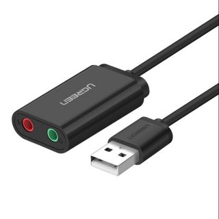 USB ซาวด์การ์ด UGREEN 30724 Cable Sound USB TO Audio 3.5mm