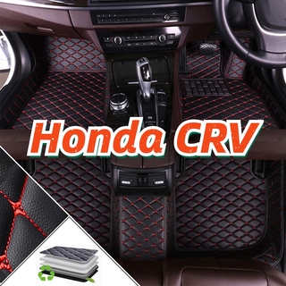 (พร้อมส่ง) พรมปูพื้นรถยนต์ หนัง PU กันน้ํา กันฝุ่น กันกระแทก ด้านหน้า และด้านหลัง สําหรับ Honda CRV CRV CR-V 3 ชิ้น