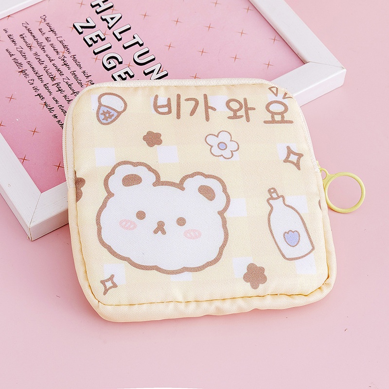 ภาพสินค้ากระเป๋าเก็บผ้าอนามัยผ้าอนามัยพิมพ์ลายหมีสไตล์เกาหลีความจุสูง จากร้าน trendycollection.th บน Shopee ภาพที่ 7
