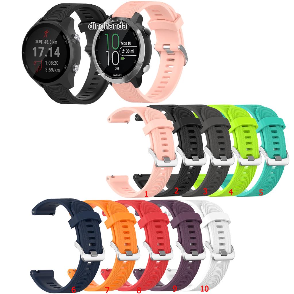 เช็ครีวิวสินค้าสายนาฬิกา ซิลิโคน หัวเข็มขัดโลหะ คลาสสิก สำหรับ Garmin Forerunner 645 245 245M