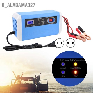 B_Alabama327 เครื่องชาร์จแบตเตอรี่รถยนต์ 12V 24V หน้าจอ Lcd สําหรับ 20Ah-200Ah 110‐240V