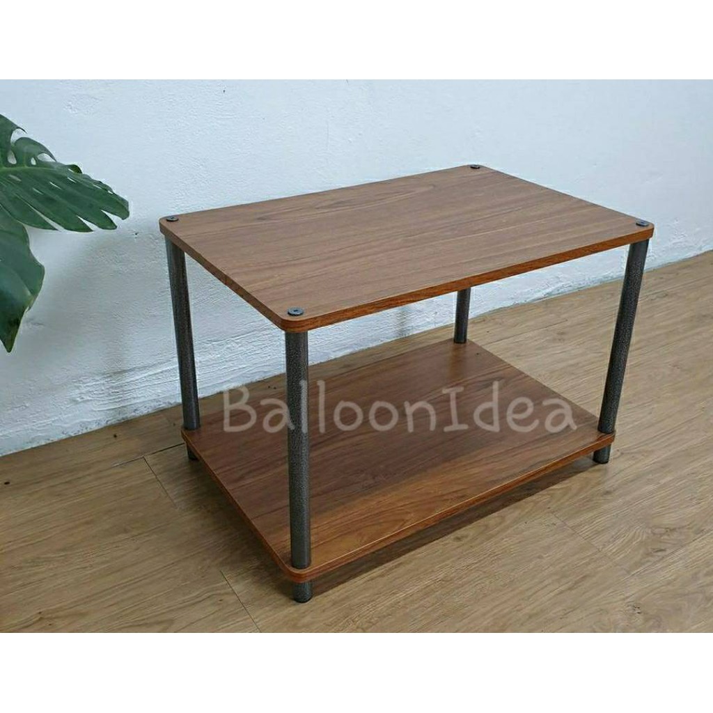 ชั้นไม้วางของ-2ชั้น-รุ่นสี่เหลี่ยม-มีเก็บปลายทาง-ขนาด40x60x41cm-3สี