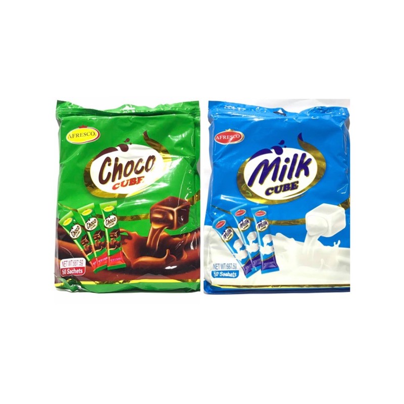 ช็อกโกแลตคิวบ์(Choco cube) 1 ห่อใหญ่ บรรจุ 50 ซอง | Shopee Thailand