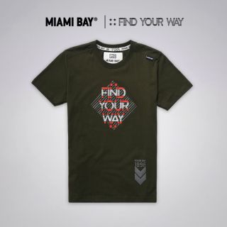 Miami Bay เสื้อยืด รุ่น Find your way สีเขียวขี้ม้า