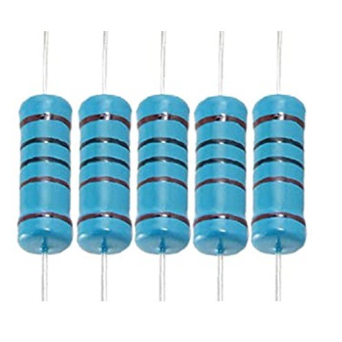 ตัวต้านทาน 10 ชิ้น Resistor 1% 1/4W ฟิล์มคาร์บอน สีฟ้า คุณภาพดี มีให้ ...