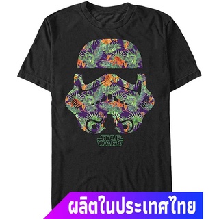 เสื้อยืดสีขาวสตาร์วอร์สเสื้อยืดยอดนิยม Star Wars Mens Humid Helmet Graphic T-Shirt star wars Short sleeve T-shirtsS-4XL