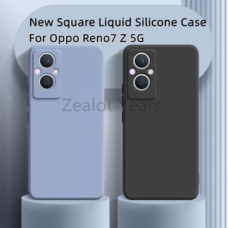 เคสโทรศัพท์ซิลิโคน TPU แบบนิ่ม ทรงสี่เหลี่ยม กันกระแทก สีแคนดี้ สําหรับ OPPO Reno 7 Z 5G Reno7 Z Reno7z