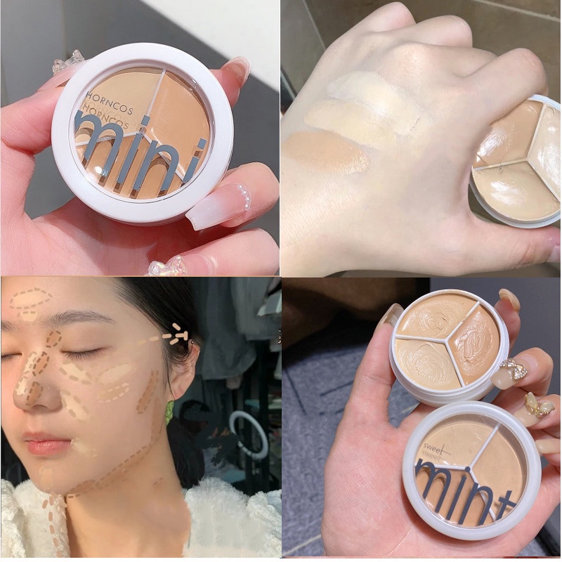 พร้อมส่ง-คอนซีลเลอร์-สามสี-ลดรอยสิว-รอยคล้ําใต้ตา