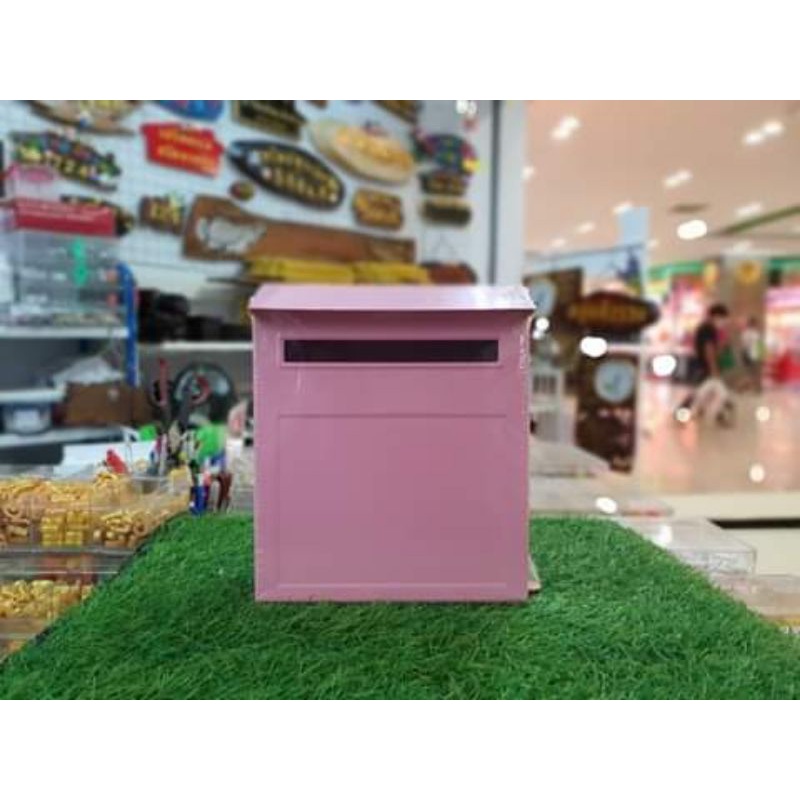 พร้อมส่ง-ตู้จดหมายโมเดิร์นสีชมพูน่ารักสดใส-งานไทยงานคุณภาพ