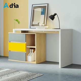 Aidia  โต๊ะทำงานไม้สไตล์มินิมอล พร้อมลิ้นชัก  W55xL120xH77 cm.  Nordic Serie Writing Desk