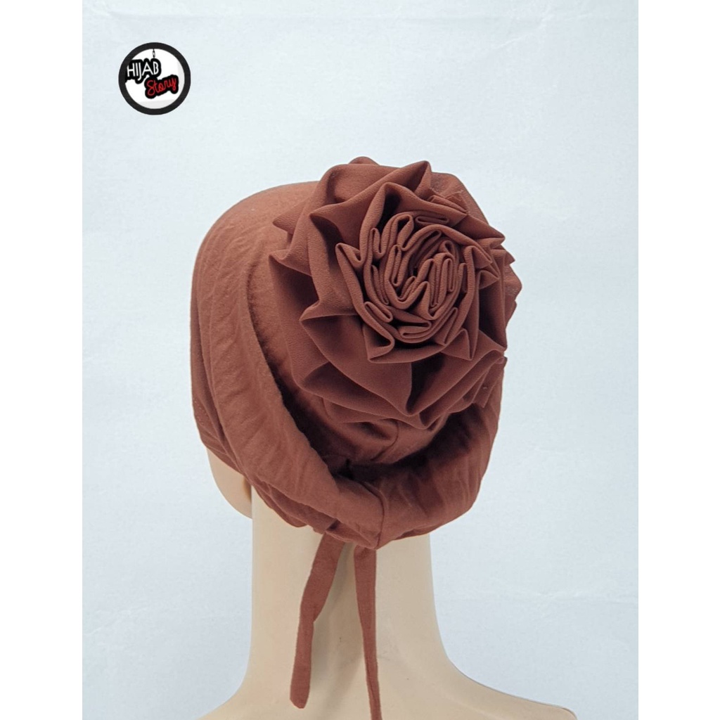 ภาพสินค้าอินเนอร์คลุมผม หมวกปอมปอม เป็นดอก มีเชือกผูกหลัง ผ้าเรยอน ใส่สบาย ขนาดฟรีไซส์ จากร้าน hijab_story_thailand บน Shopee ภาพที่ 1
