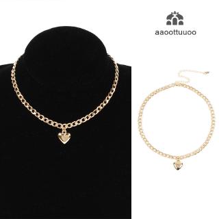 ภาพหน้าปกสินค้าTrendy Women Jewelry Cute Heart Lock Necklace Choker Necklace Pendant On Neck Accessories ที่เกี่ยวข้อง