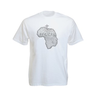 เสื้อยืดราสต้า Tee-Shirt Africa Continent Human Head เสื้อยืดสีดำลายทวีป Africa และเป็นลายหัวมนุษย์ในรูปเดียวกัน Black T
