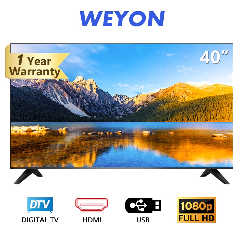 ภาพหน้าปกสินค้าWEYON ทีวี 40 นิ้ว FullHD Digital TV มัลติฟังก์ชั่ (รุ่น W40-2ทีวีจอแบน) 40'' โทรทัศน์ ทีวีดิจิตอล