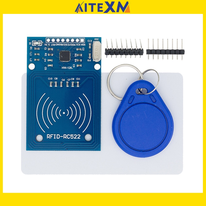 ภาพหน้าปกสินค้าMfrc-522 Rc522 Rfid Rf Ic โมดูลการ์ดเซนเซอร์การ์ด Rf โมดูลพวงกุญแจ จากร้าน aitexm.th บน Shopee