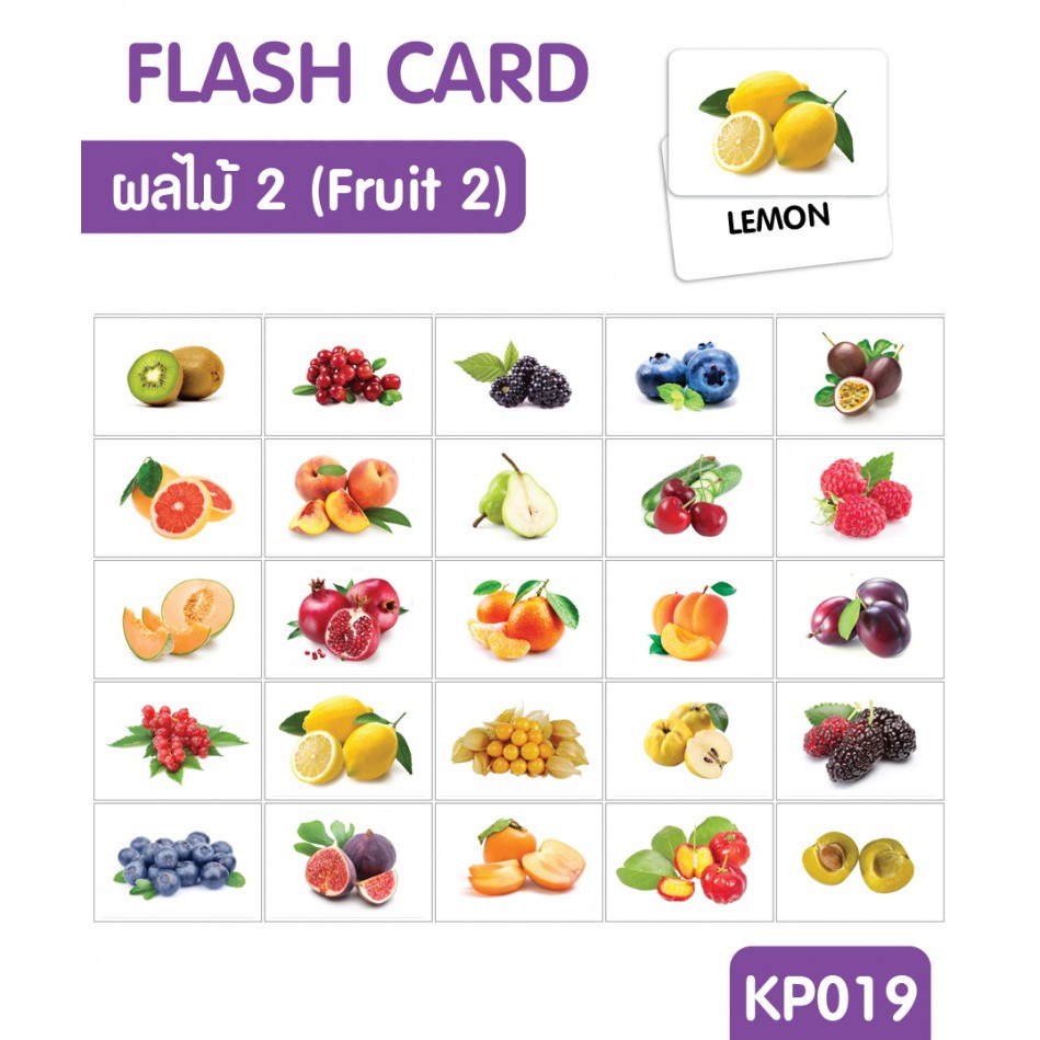 แฟลชการ์ดผลไม้แบบ-2-แผ่นใหญ่-flash-card-fruit-2-kp019