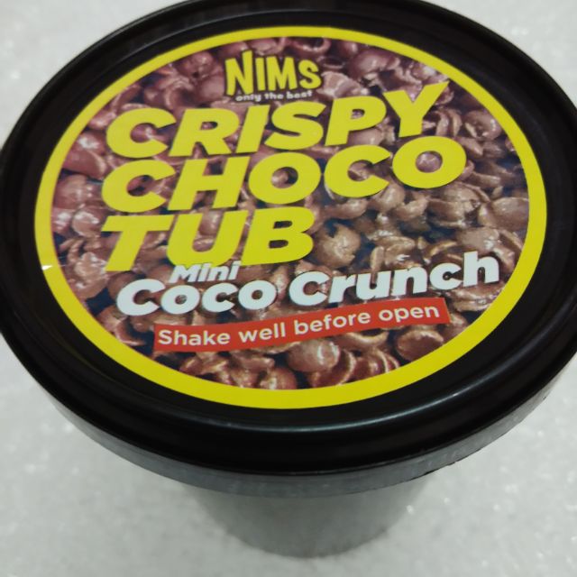 ราคาและรีวิวแนะนำ Nims Crispy Choco Tub โกโก้เน้นๆ อร่อยมาก กระปุกใหญ่ กินได้ทั้งครอบครัว