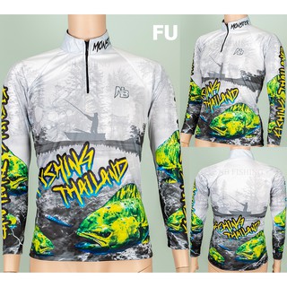 เสื้อตกปลา White Monster Fishing Thailand  (FU)