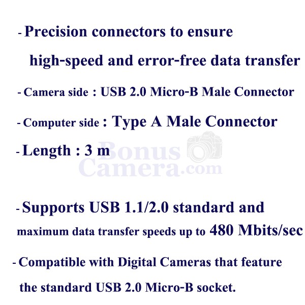 สายยูเอสบียาว-3m-ต่อโอลิมปัส-om-d-e-m5-iii-e-m10-iii-m10-iv-e-pl9-pl10-tg-5-6-เข้ากับคอมพิวเตอร์-usb-cable-for-olympus