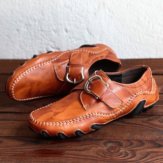 สินค้า รองเท้าโลฟเฟอร์หนังวัว แฮนด์เมด คุณภาพดี สำหรับผู้ชาย