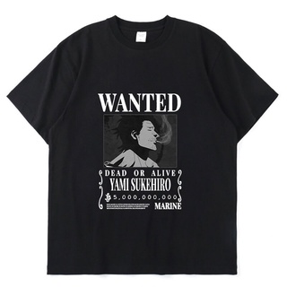 เสื้อยืดโอเวอร์ไซส์ใหม่ เสื้อยืดแขนสั้น ผ้าฝ้าย ทรงหลวม พิมพ์ลายการ์ตูนอนิเมะ Asta Yuno YamiHot สไตล์ฮิปฮอป คลาสสิก สีดํ