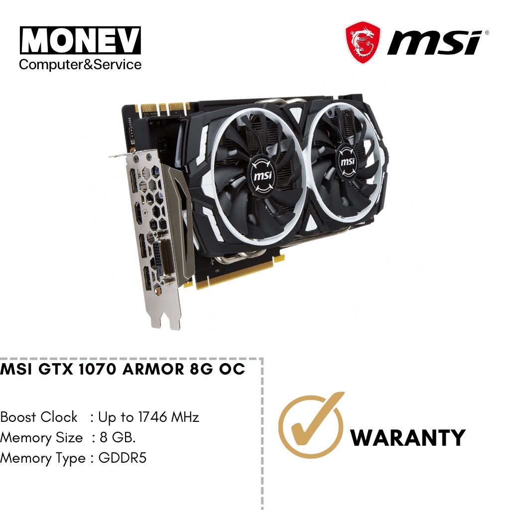 Gtx 1070 Armor 8g Sli Msi Gtx 1070 Armor 8g Oc Nvidia Msi Gtx 1070