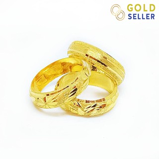 เช็ครีวิวสินค้า[กรอกโค้ด 11FASH150 ลดเพิ่ม150.-] Goldseller แหวนทอง ลายแม็ก น้ำหนักครึ่งสลึง คละลาย ทองคำแท้ 96.5%
