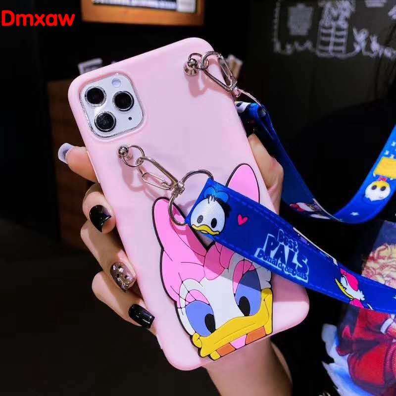 เคสโทรศัพท์มือถือแบบนิ่ม-ลายการ์ตูนดิสนีย์-มิกกี้-มินนี่-โดนัลด์-เดซี่-ยูนิคอร์น-พร้อมสายคล้อง-สําหรับ-samsung-galaxy-a73-a53-a33-a22-a32-m32-a13-5g-a22-m22-m32-a13-a12-m12-4g