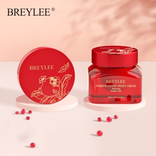 [จัดส่งไว]BREYLEE ครีมทับทิมไวท์เทนนิ่ง มอยส์เจอไรเซอร์ซ่อมแซมริ้วรอย 50 กรัม+มาส์กตาทับทิม 60ชิ้น/30 คู่