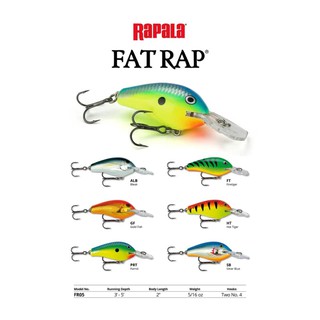 เหยื่อปลอม Rapala Fat Rap (ลิ้นยาว) FR05